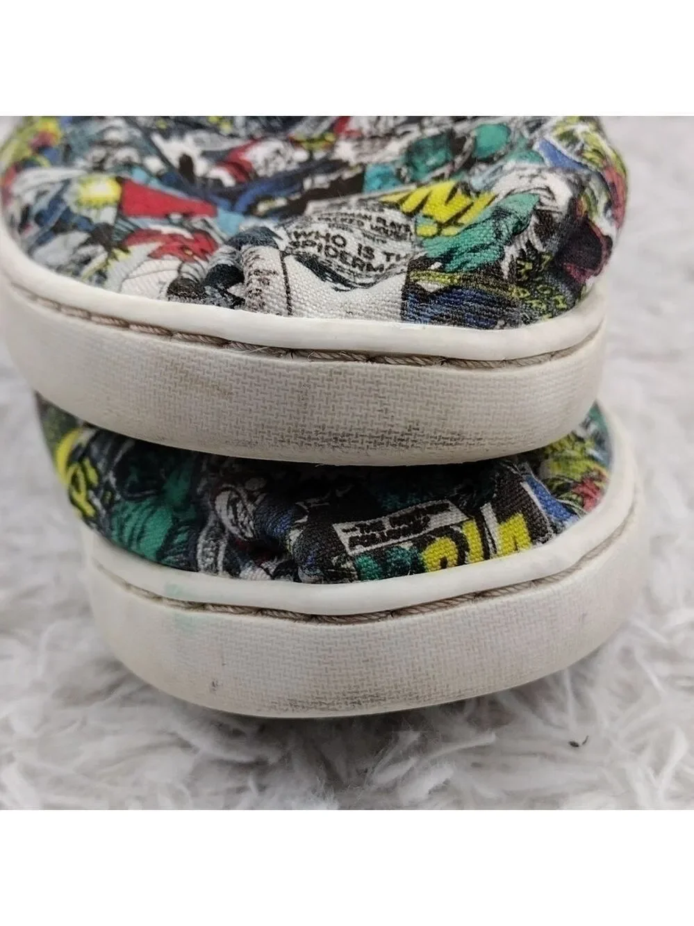 𝅺Toms X Marvel Tiny Alpargata Comic Book Pop Print Slip On Casual Sneaker Shoe